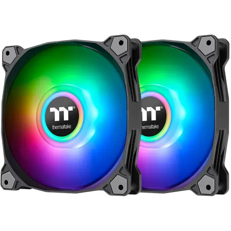THERMALTAKE Pure Duo 14 ARGB Radiator černá 2ks / Ventilátor / 140 mm / Hydraulic Bearing / 1500 RPM @ 33.5 dB
