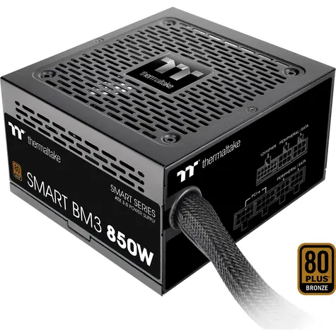 THERMALTAKE Toughpower Smart BM3 850W černá / ATX / 850W / 120mm ventilátor / 80PLUS Bronze / semi-modulární
