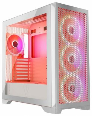 MODECOM Volcano Expanse T Apex ARGB bílá / ATX / 1x USB-C 3.2 / 2x USB 3.2 / 4x 140mm / bez zdroje / průhledná bočnice