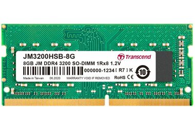 Transcend JetRam 16GB (1x16GB) 3200MHz / SODIMM / DDR4 / CL22 / 1.2V / 2Rx8