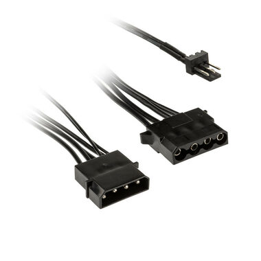 Kolink Adaptér 3-pin na 2x 4-pin Molex 24.5cm černá 