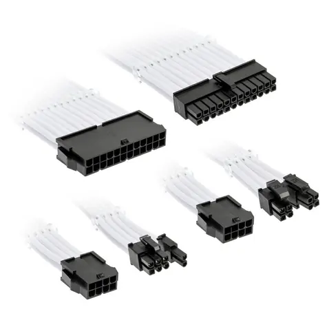 Kolink Sada prodlužovacích opletených kabelů Core Standard bílá