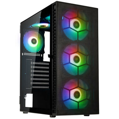 Kolink Observatory HF Mesh ARGB černá / ATX / 1x USB-A 3.0 / 2x USB-A 2.0 / 3x 140mm / 3x 120mm / bez zdroje