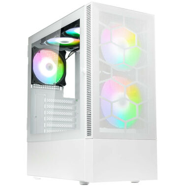 Kolink Observatory MX Mesh ARGB bílá / ATX / 2x USB-A 3.0 / 1x USB-A 2.0 / 2x 140mm / 3x 120mm / bez zdroje
