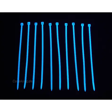 BitsPower Sada stahovacích pásků 120mm UV modrá / 20 ks 