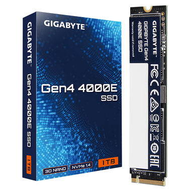 GIGABYTE Gen4 4000E SSD 1TB / M.2 2280 Gen 4 / R: 4000 MBps / W: 3900 MBps / MTBF: 1.5mh / 3y