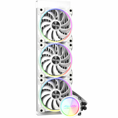Alpenföhn Gletscherwasser 360mm bílá / AiO vodní chladič CPU / 3x 120mm / 36.8 dB @ 2200 RPM / 45.86 CFM / Intel + AMD