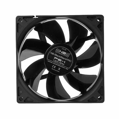 Noiseblocker BlackSilent Pro Fan PE-1 černá / 92mm / 14 dB @ 1300 RPM / 24.70 CFM / 3-pin