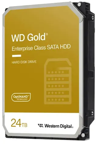 WD Gold WD241KRYZ 24TB / HDD / 3.5" SATA III / 7 200 RPM / 512MB cache / 5y