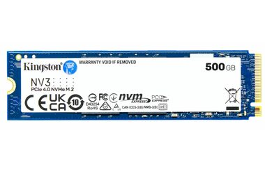 Kingston NV3 SSD 500GB / M.2 2280 / PCIe 4.0 / NVMe / R:5000MBps / W:3000MBps