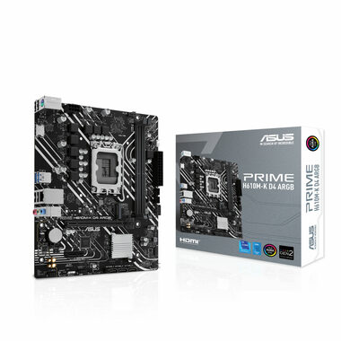 ASUS PRIME H610M-K D4 ARGB / H610 / 2x DDR5 / PCIEx16 / 1GLAN / mATX
