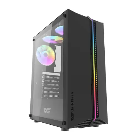darkFlash DK151 LED černá / ATX / 3x 120 mm / 3x USB-A / průhledná bočnice / bez zdroje 