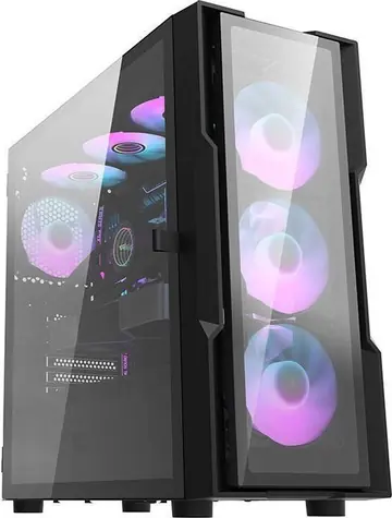 darkFlash DK431 Glass černá / E-ATX / 4x 120 mm / 3x USB-A / průhledná bočnice / bez zdroje 