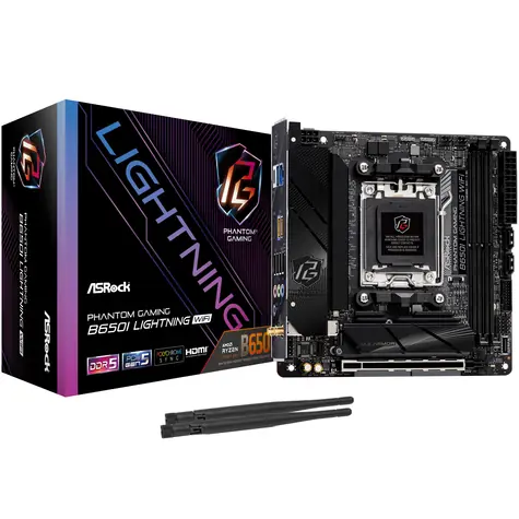 ASRock B650I Lightning WiFi / B650 / 2x DDR5 / PCIEx16 / 2.5GLAN / Wi-Fi / mini-ITX