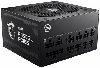 MSI  MAG A750GL PCIE5 / 750W / 120mm /  ATX3.0 / aktivní PFC / 80PLUS Gold 
