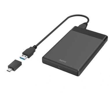 Hama 200760 černá / Externí box pro 2.5" HDD/SSD / SATA / USB 3.2