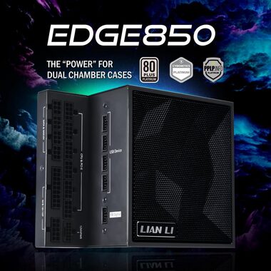 Lian Li EDGE EG0850 černá / PC Zdroj / 850 W / USB hub /  120mm ventilátor / modulární / PFC / 80PLUS Platinum 