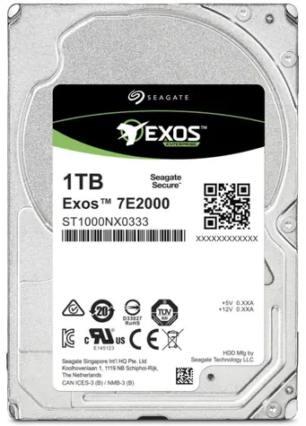 Seagate Exos 7E2000 1TB BULK / HDD / 2.5" SAS III / 7200 RPM / 128MB cache 