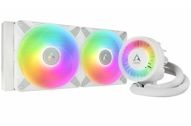 ARCTIC Liquid Freezer III - 280 A-RGB bílá / 2x 140mm / 22.5 dB @ 1900 RPM / 69.9 CFM / AMD + Intel