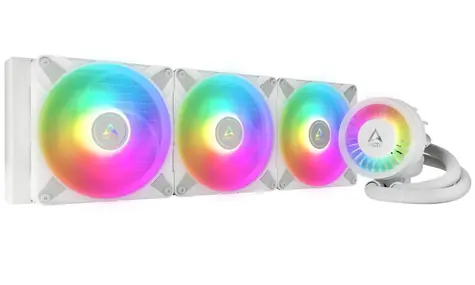 ARCTIC Liquid Freezer III - 420 A-RGB bílá / 3x 140mm / 22.5 dB @ 1900 RPM / 69.9 CFM / AMD + Intel