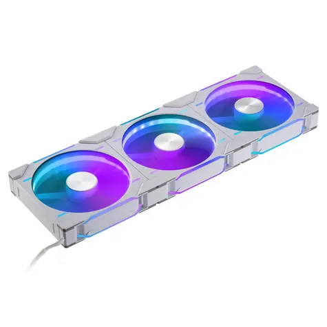 PHANTEKS D30 PWM Reverse Airflow D-RGB bílá 3 ks / 140mm / Hydrodynamic Bearing / 1800 RPM / 71.7 CFM / 4-Pin + 3-Pin