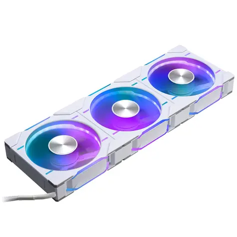 PHANTEKS D30 PWM Reverse Airflow D-RGB bílá 3ks / 120mm / Hydrodynamic Bearing / 2000 RPM / 61.5 CFM / 4-Pin + 3-Pin