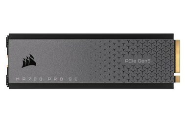 Corsair MP700 PRO SE with air cooler 4 TB černá / M.2 2280 SSD / PCIe 5.0 / R: 12400MBps / W: 11800MBps / 5y