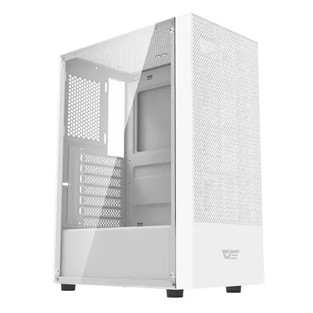 darkFlash A290 bílá / ATX / bez ventilátorů / 3x USB-A / průhledná bočnice / bez zdroje 