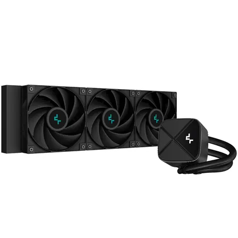 DEEPCOOL LS720S Zero Dark / 3x 120mm / Fluid Dynamic Bearing / 32.9 dB @ 2250 RPM / 85.85 CFM / AMD + Intel