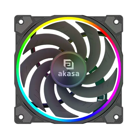 AKASA SOHO AR12 černá / 120mm / Hydro Dynamic Bearing / 31.8 dB @ 2000 RPM / 58.3 CFM / 4-Pin PWM