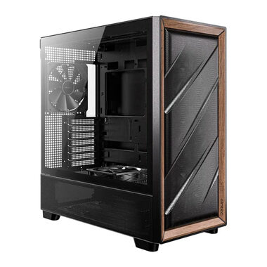 Antec Flux černá / E-ATX / 2x USB-A / 1x USB-C / 4x 120mm / 1x 140mm / bez zdroje / průhledná biočnice