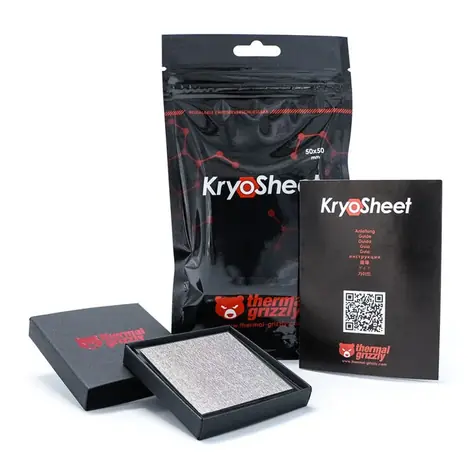 Thermal Grizzly KryoSheet (38 x 38 x 0.2 mm) / Teplovodivá podložka / Grafen / 1 Ks