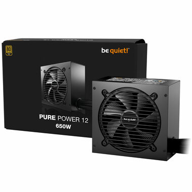 be quiet! Pure Power 12 650W / ATX 3.1 / 650W / 80 PLUS Gold / Aktivní PFC / nemodulární 