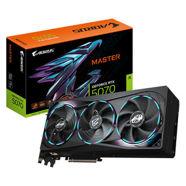 GIGABYTE GeForce RTX 5070 MASTER 12GB / 2165MHz / 12GB GDDR7 / 192-bit / 1x HDMI + 3x DP / 750W (16)
