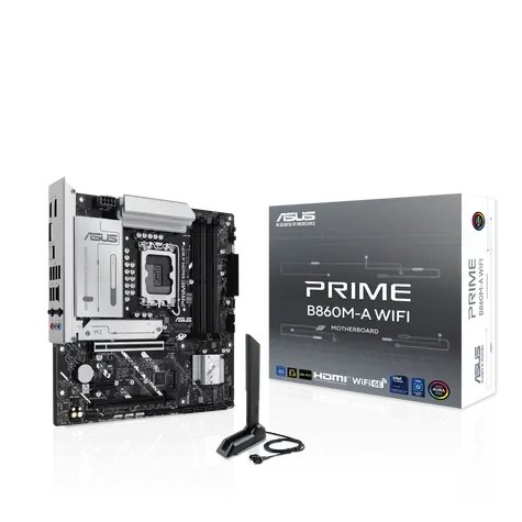 ASUS PRIME B860M-A WIFI / B860 / LGA 1851 / 4x DDR5 / PCIEx 16 / 2.5GLAN / mATX