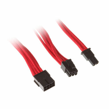 SilverStone Prodlužovací kabel 8-Pin-PCIe na 6+2-Pin-PCIe - 250mm červená