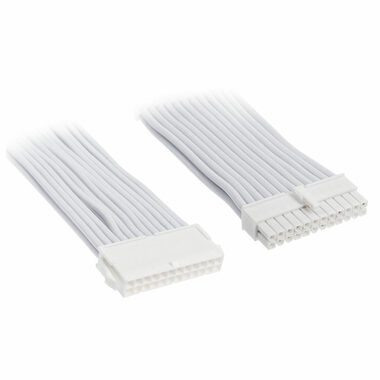 SilverStone Kabel ATX 24-Pin 300mm - bílá / pletený