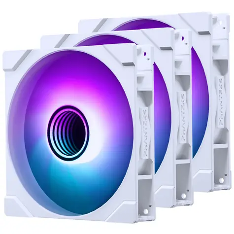 PHANTEKS M25 Gen2 PWM D-RGB 3ks bílá / 140mm / Hydraulic Beraing / 36.4 dB @ 1800 RPM / 101.78 CFM / 4-Pin PWM + 3-Pin
