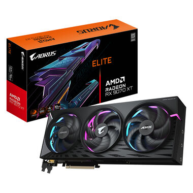 GIGABYTE AORUS Radeon RX 9070 XT ELITE 16GB / 3100 MHz / 16GB GDDR6 / 256-bit / 2x HDMI + 2x DP / 700W (8+8+8)
