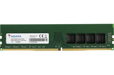 ADATA 8GB (1x8GB) 3200MHz / DDR4 / Non-ECC / Unbuffered / CL22 / 1.2 V