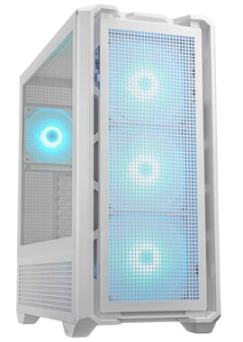 COUGAR MX600 RGB bílá / PC skříň / ATX / micro-ATX / mini-ITX / RGB / průhledná bočnice / bez zdroje