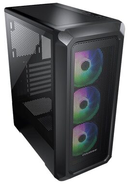 Rozbaleno -COUGAR Archon 2 Mesh RGB černá / PC skříň / ATX / micro-ATX / mini-ITX / RGB / průhledná bočnice / Zdroj 600w / rozbaleno