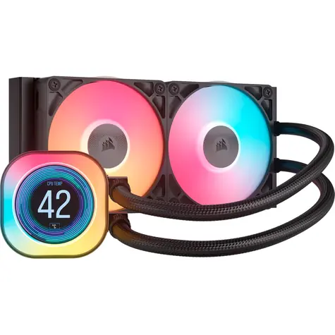 Corsair iCUE LINK TITAN LCD černá / 2x 120mm / 36dB / 300-2100 RPM / 73.5CFM / Intel + AMD
