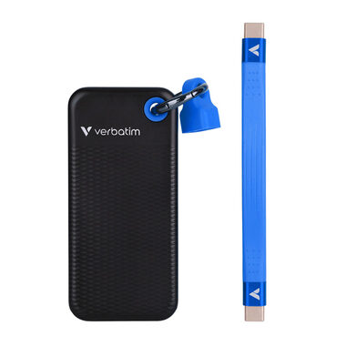 Verbatim Pocket SSD Externí disk 2TB černo-modrá / USB-C 3.2 Gen 2 / R: 1000MBs / W: 1000MBs 