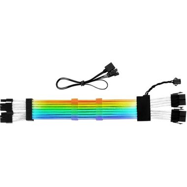 Sharkoon Light Cable SHARK XTend bílá / 300mm / (8+8)