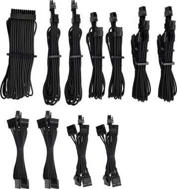 Rozbaleno - Corsair Premium Pro Sleeved PSU kabely (Gen 4) černá / textilní opletení / určeno pro modulární PSU / rozbaleno