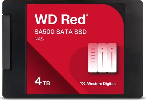 WD Red SA500 4TB / SSD / 2.5" SATA / čtení: 560MBps / zápis: 530MBps
