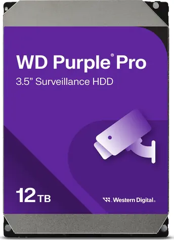 WD Purple Pro 12TB / HDD / 3.5" / SATA 6GBs / čtení: 245MBps / zápis: 245MBps / 7200RPM / 256MB cashe / 24x7 
