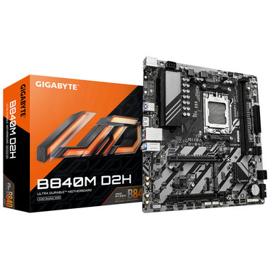 GIGABYTE B840M D2H / B840M / AM5 / 4x DDR5 / PCIEx16 / 2.5 GLAN / mATX