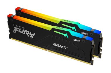 Kingston Fury Beast RGB 128GB (2x 64GB) DDR5 5600MHz / CL40 / DIMM / EXPO / XMP / 1.35V 